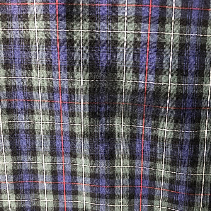 Ralph Lauren BLAKE long sleeve button down check shirt, men's size L cotton navy blue type Vintage Second Hand