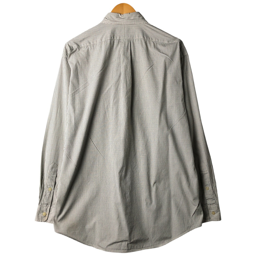 Ralph Lauren RALPH LAUREN GOLF TILDEN Long Sleeve Button Down Check Shirt Men's M cotton white type Vintage Second Hand