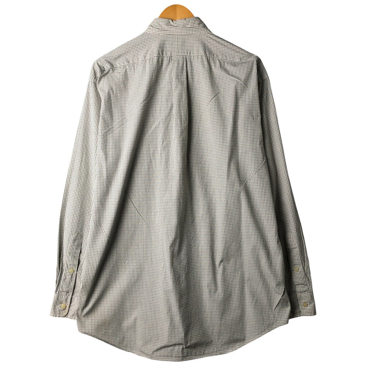 Ralph Lauren RALPH LAUREN GOLF TILDEN Long Sleeve Button Down Check Shirt Men's M cotton white type Vintage Second Hand