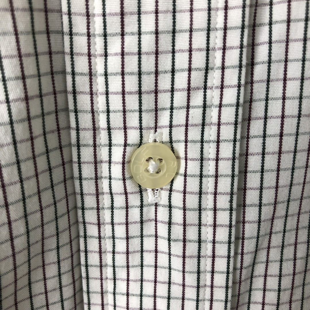 Ralph Lauren RALPH LAUREN GOLF TILDEN Long Sleeve Button Down Check Shirt Men's M cotton white type Vintage Second Hand