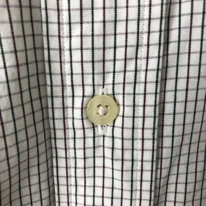 Ralph Lauren RALPH LAUREN GOLF TILDEN Long Sleeve Button Down Check Shirt Men's M cotton white type Vintage Second Hand