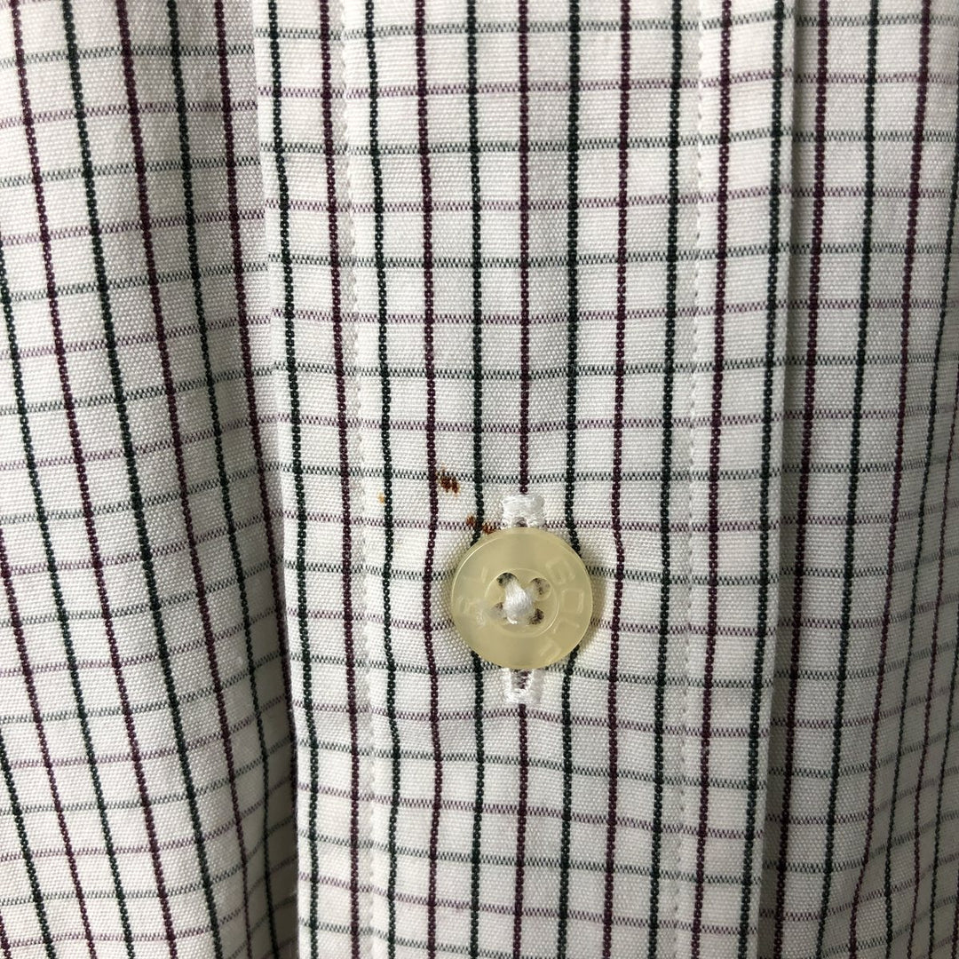 Ralph Lauren RALPH LAUREN GOLF TILDEN Long Sleeve Button Down Check Shirt Men's M cotton white type Vintage Second Hand