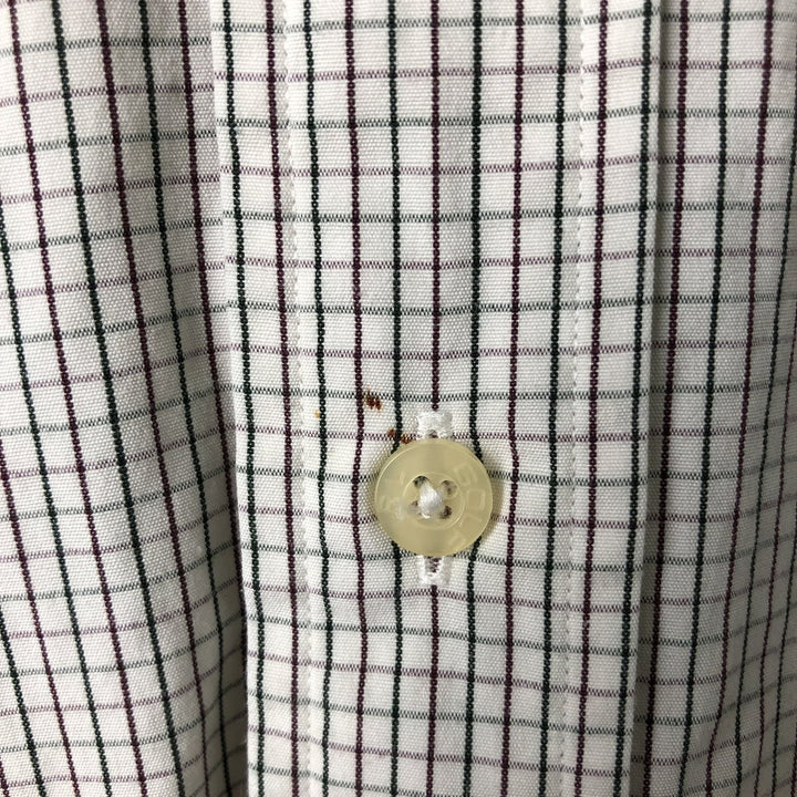 Ralph Lauren RALPH LAUREN GOLF TILDEN Long Sleeve Button Down Check Shirt Men's M cotton white type Vintage Second Hand