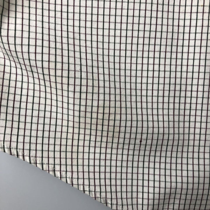 Ralph Lauren RALPH LAUREN GOLF TILDEN Long Sleeve Button Down Check Shirt Men's M cotton white type Vintage Second Hand