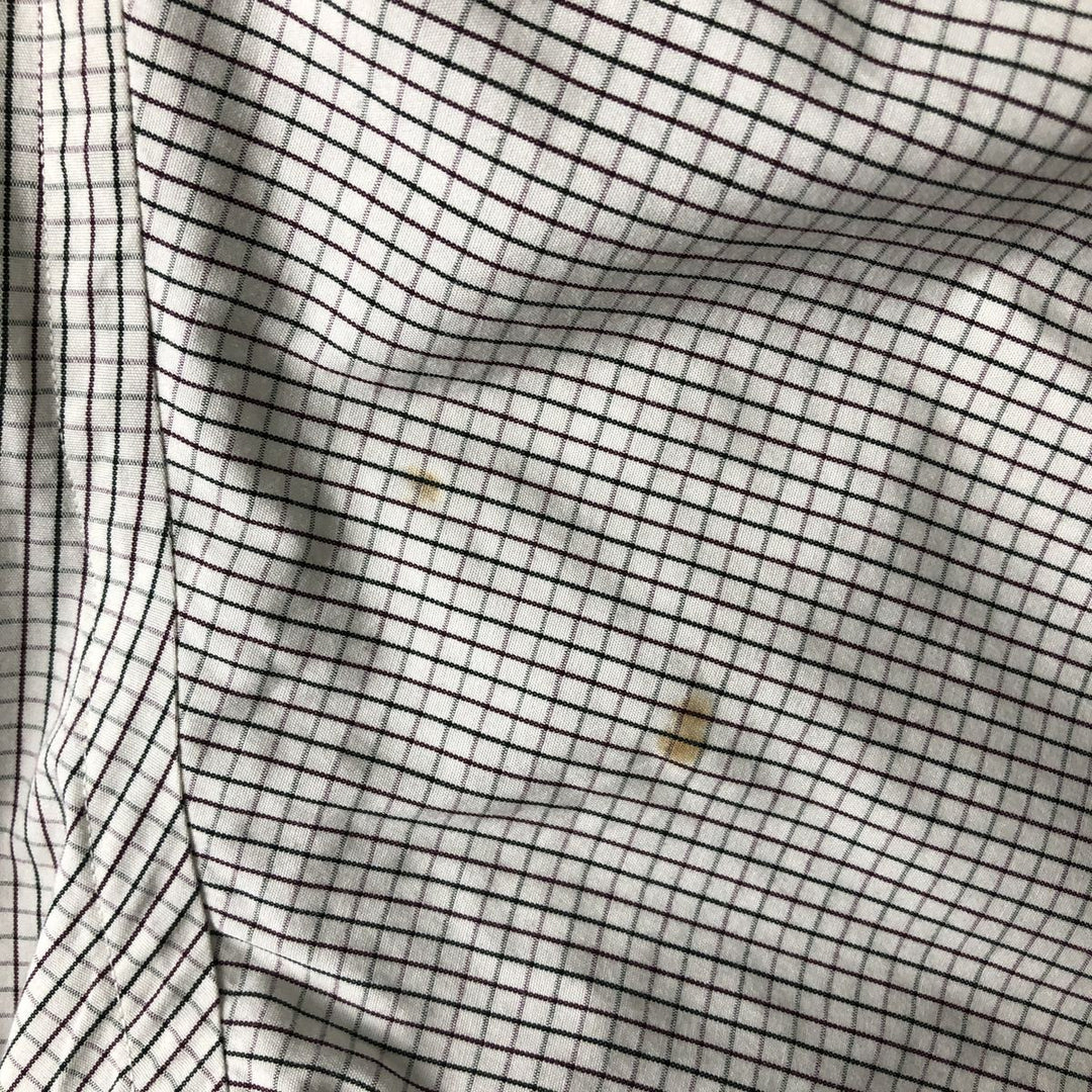 Ralph Lauren RALPH LAUREN GOLF TILDEN Long Sleeve Button Down Check Shirt Men's M cotton white type Vintage Second Hand