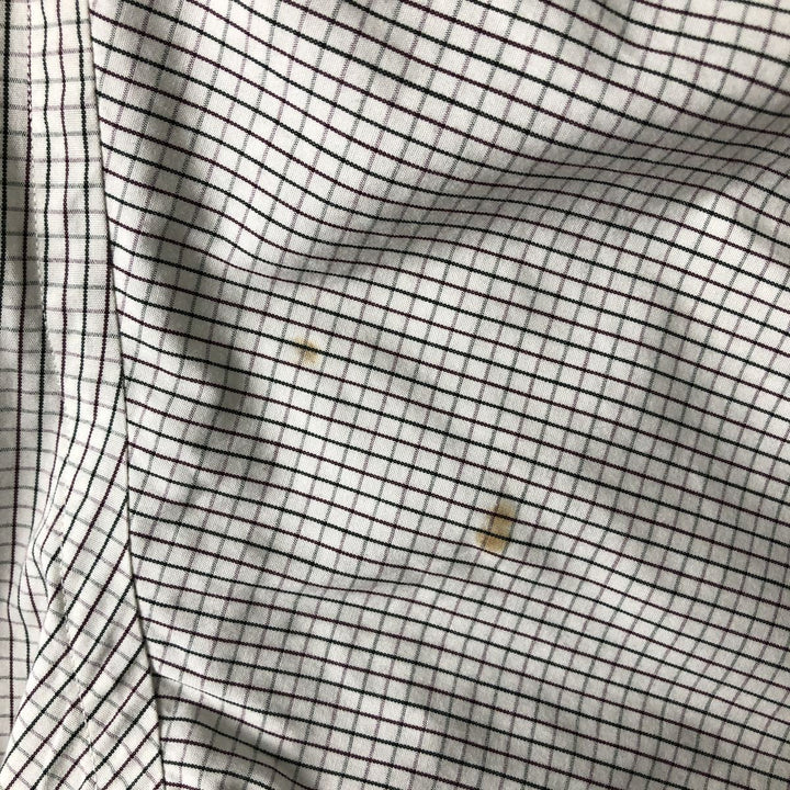 Ralph Lauren RALPH LAUREN GOLF TILDEN Long Sleeve Button Down Check Shirt Men's M cotton white type Vintage Second Hand