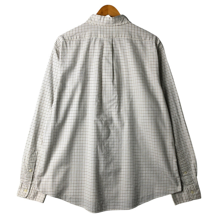 Ralph Lauren long sleeve button down check shirt, men's XL size cotton white type Vintage Second Hand