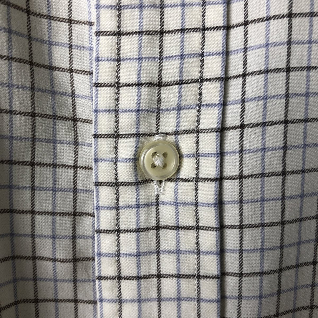 Ralph Lauren long sleeve button down check shirt, men's XL size cotton white type Vintage Second Hand