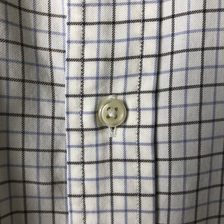 Ralph Lauren long sleeve button down check shirt, men's XL size cotton white type Vintage Second Hand