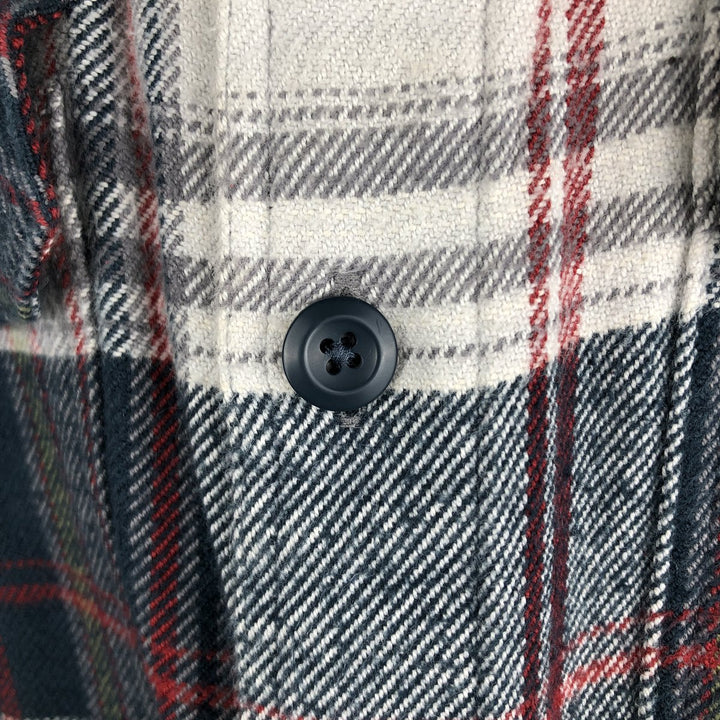 Patagonia 53947FA12 Long Sleeve Flannel Check Box Shirt, Men's Size Small Organic cotton navy blue type Vintage Second Hand