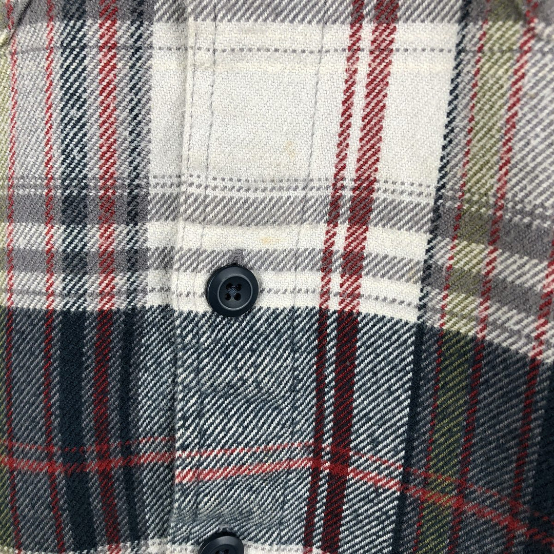 Patagonia 53947FA12 Long Sleeve Flannel Check Box Shirt, Men's Size Small Organic cotton navy blue type Vintage Second Hand