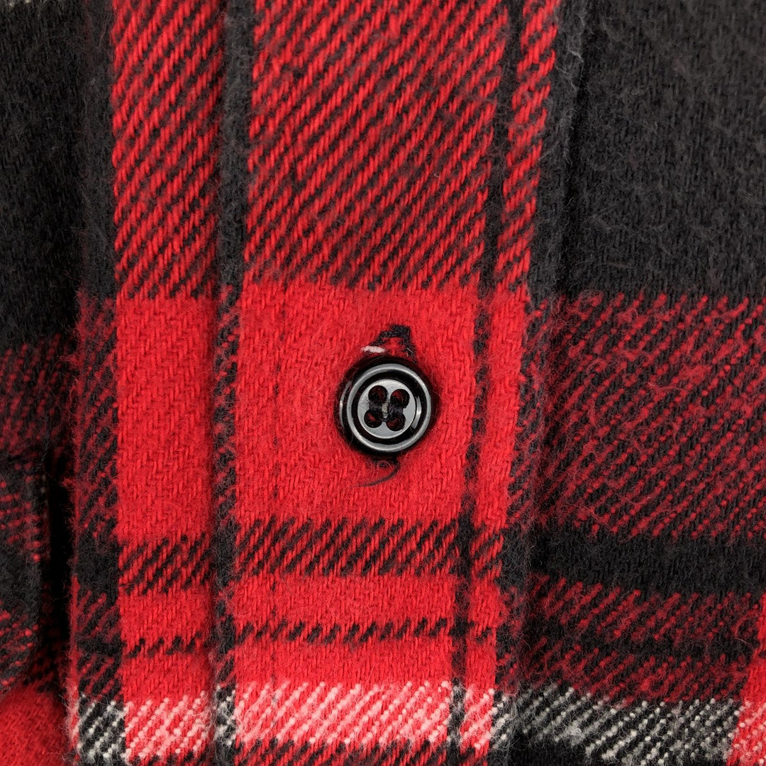 Osh Kosh Vintage Men's Long Sleeve Flannel Check Shirt, Size L cotton red type Vintage Second Hand