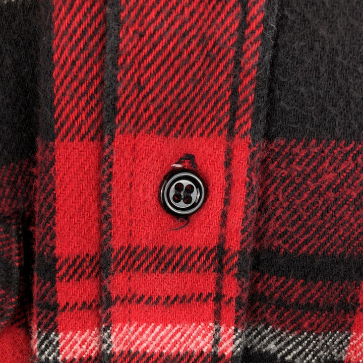 Osh Kosh Vintage Men's Long Sleeve Flannel Check Shirt, Size L cotton red type Vintage Second Hand
