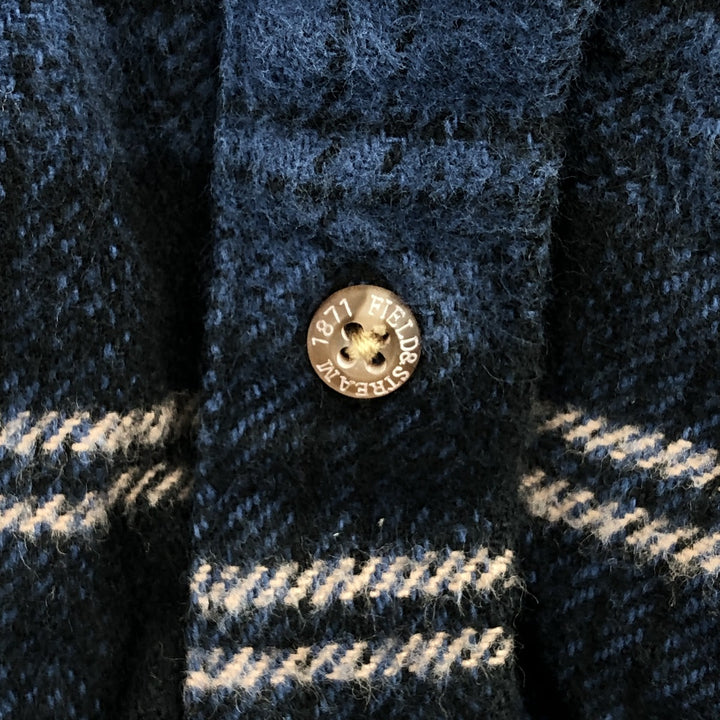 FIELD AND STREAM Flannel Check Shirt, Men's Size L cotton blue type Vintage Second Hand