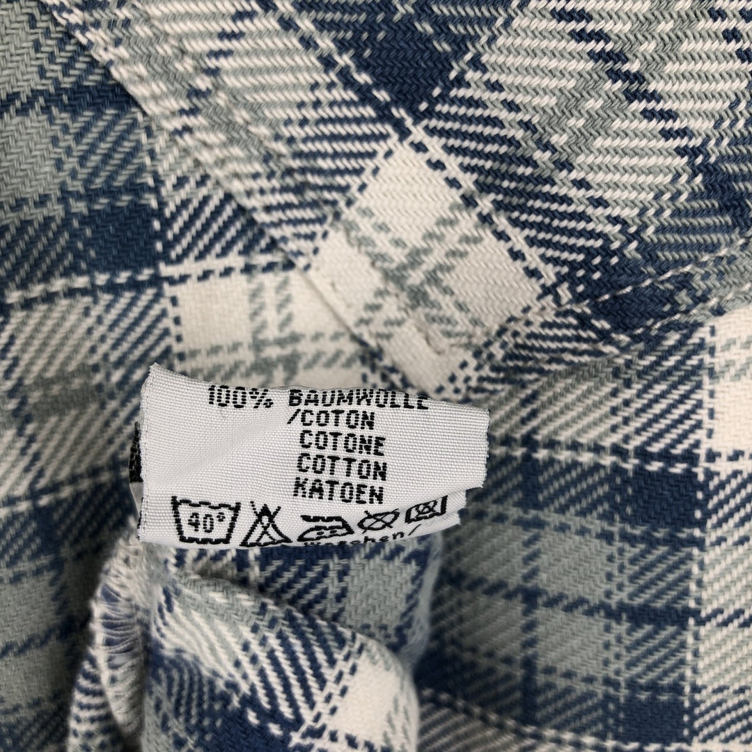 Wrangler Authentic Western Flannel Check Shirt, Men's Size XL cotton blue type Vintage Second Hand
