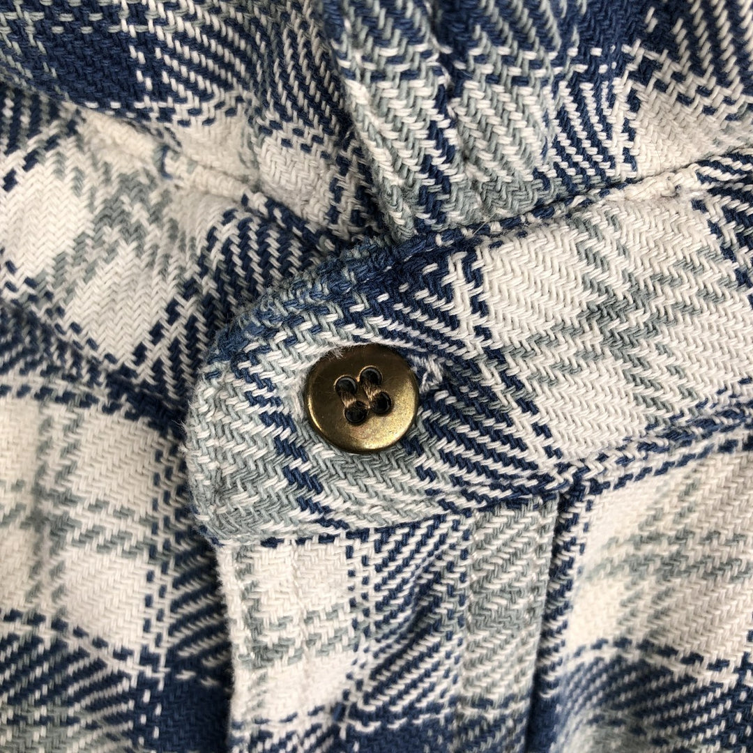 Wrangler Authentic Western Flannel Check Shirt, Men's Size XL cotton blue type Vintage Second Hand