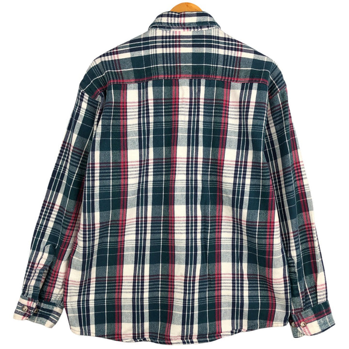 ANCHOR BLUE Long Sleeve Flannel Check Shirt, Men's Size L unclear Green type dark green Vintage Second Hand