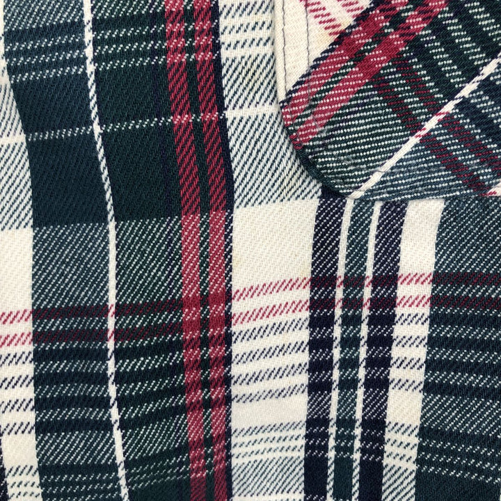 ANCHOR BLUE Long Sleeve Flannel Check Shirt, Men's Size L unclear Green type dark green Vintage Second Hand