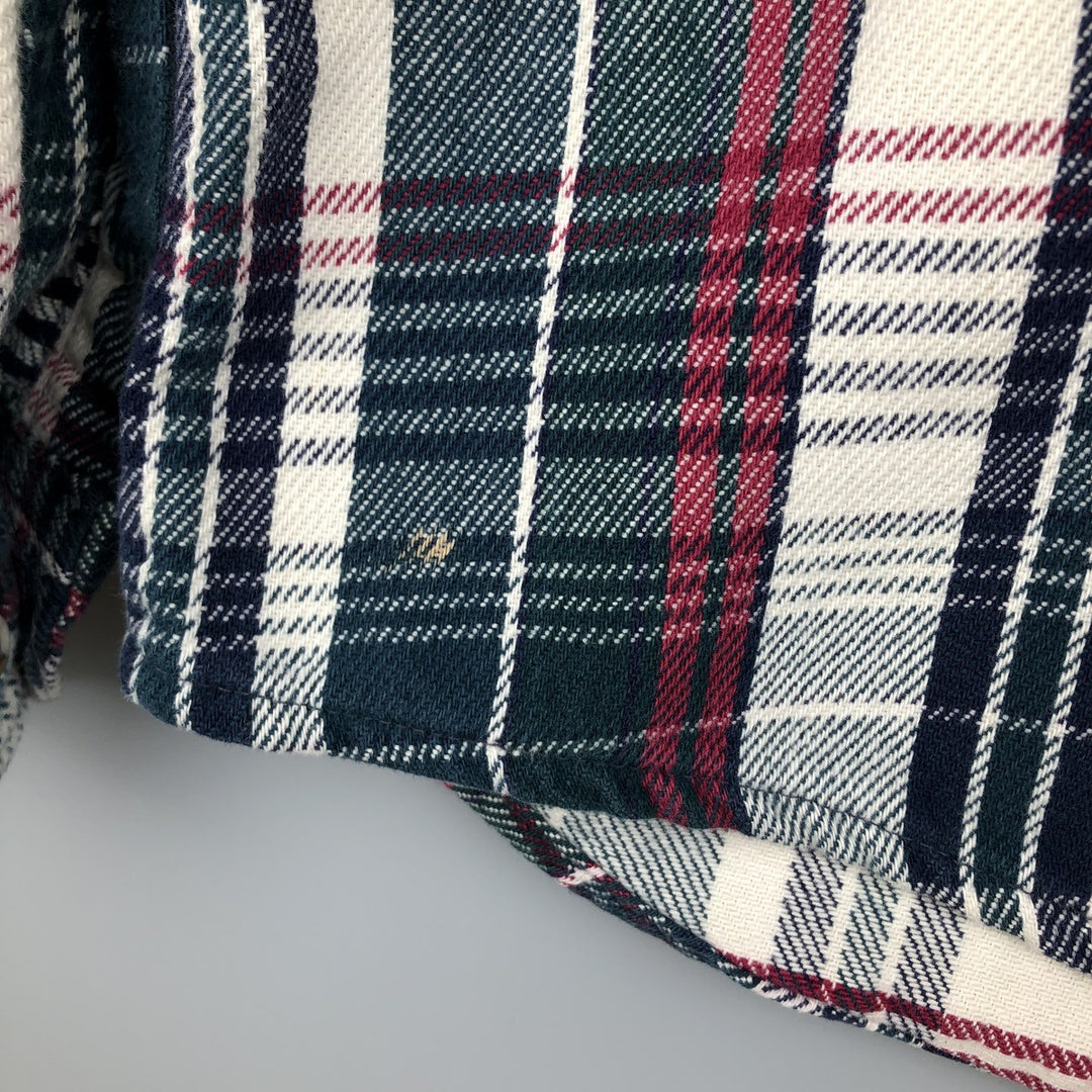 ANCHOR BLUE Long Sleeve Flannel Check Shirt, Men's Size L unclear Green type dark green Vintage Second Hand