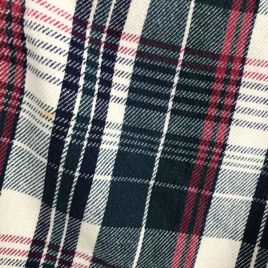 ANCHOR BLUE Long Sleeve Flannel Check Shirt, Men's Size L unclear Green type dark green Vintage Second Hand