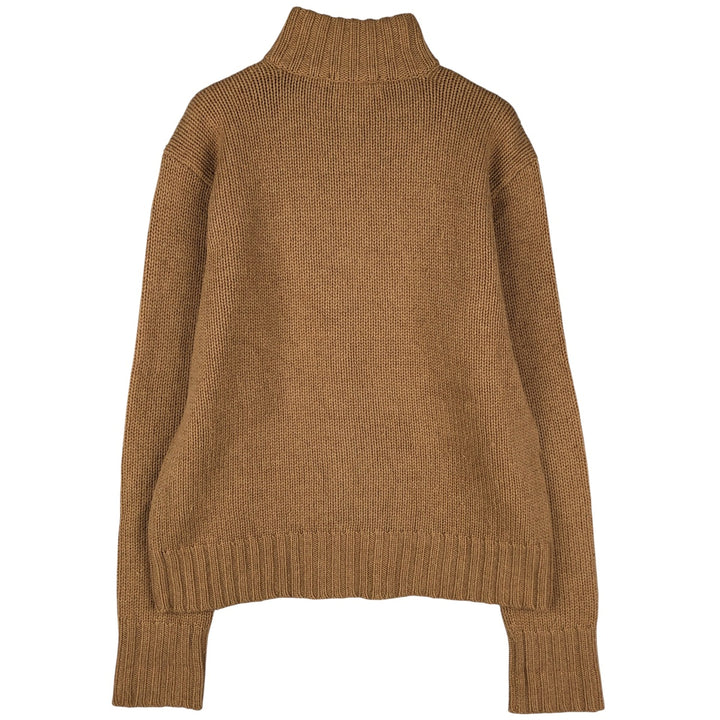 Ralph Lauren POLO by Ralph Lauren Driver's Knit Sweater, Men's Size M Lamb wool beige type brown Vintage Second Hand