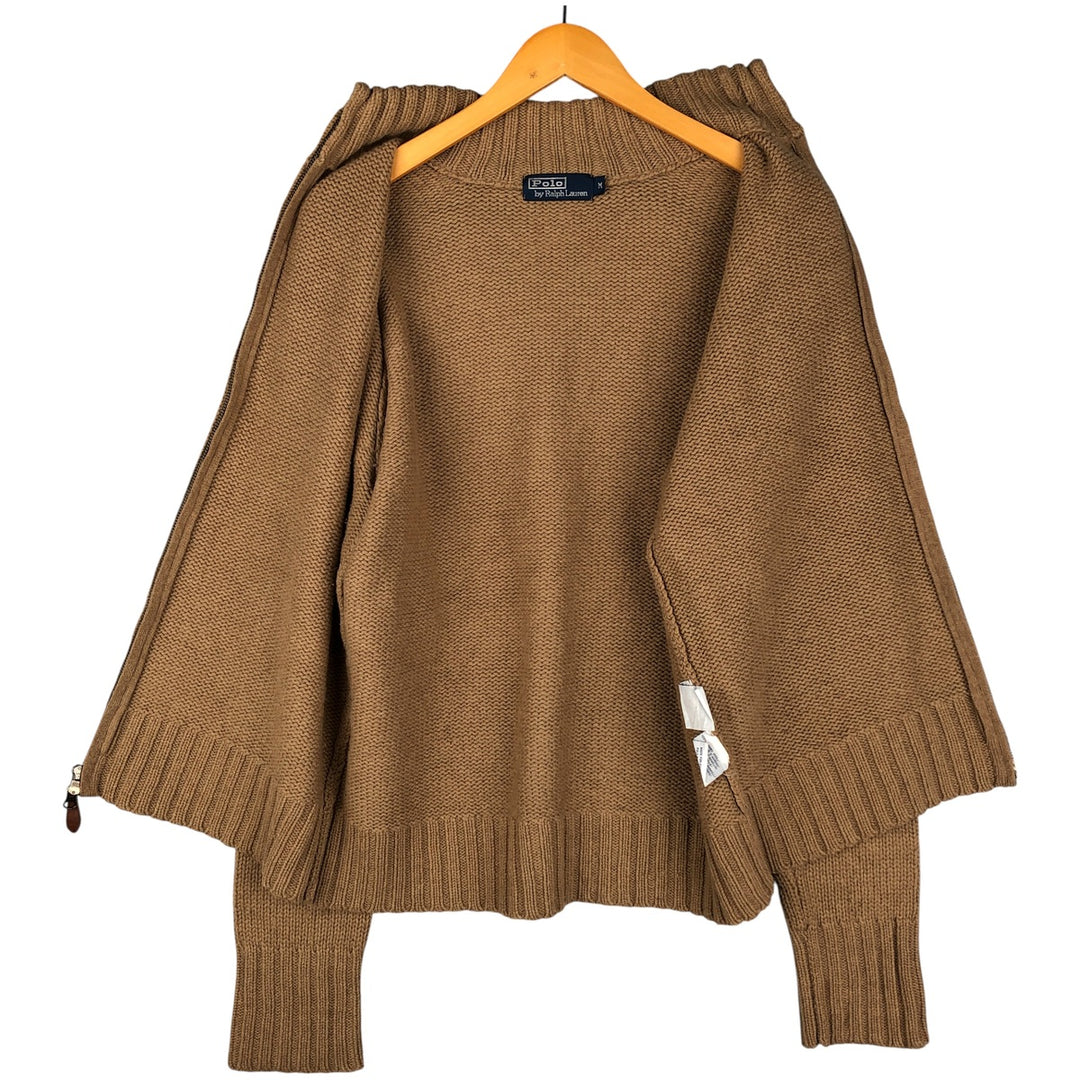 Ralph Lauren POLO by Ralph Lauren Driver's Knit Sweater, Men's Size M Lamb wool beige type brown Vintage Second Hand