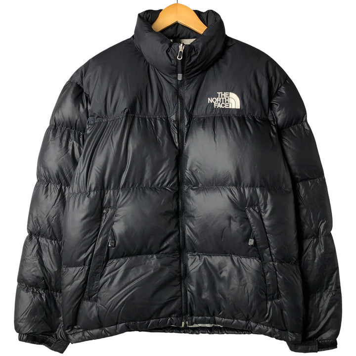 2000'S The North Face Nuptse Jacket, 800 Fill Power Ripstop Goose Down Jacket, Men's Size L Nylon black type Vintage Second Hand