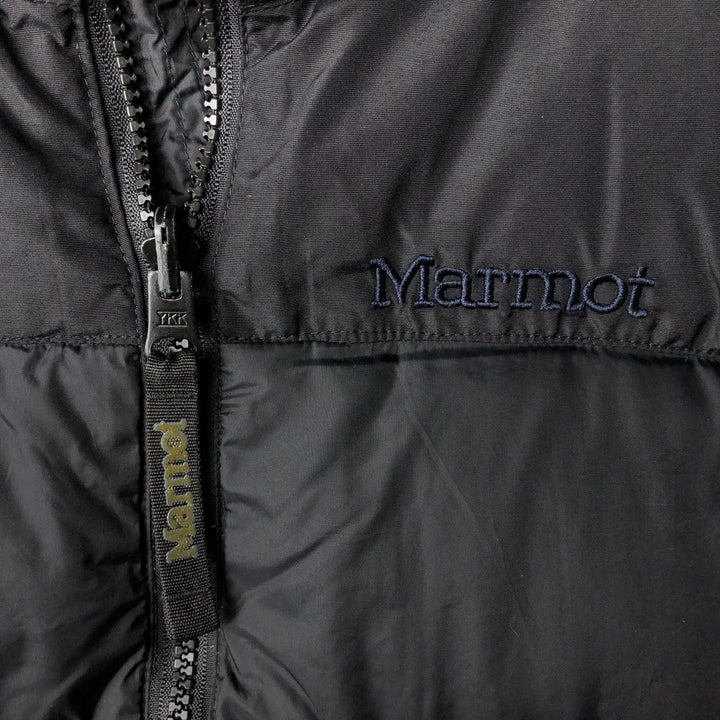 90'S Vintage Marmot Goose Down Jacket, Men's Size Medium Nylon black type Vintage Second Hand