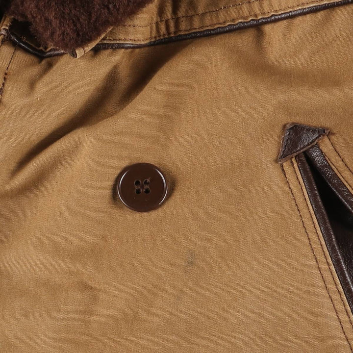 UNKNOWN Canadian Jacket, Boa Jacket, Men's Size Medium, Vintage unclear ocher yellow type Vintage Second Hand