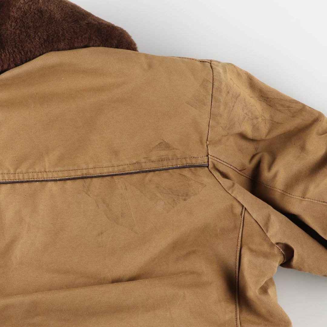 UNKNOWN Canadian Jacket, Boa Jacket, Men's Size Medium, Vintage unclear ocher yellow type Vintage Second Hand