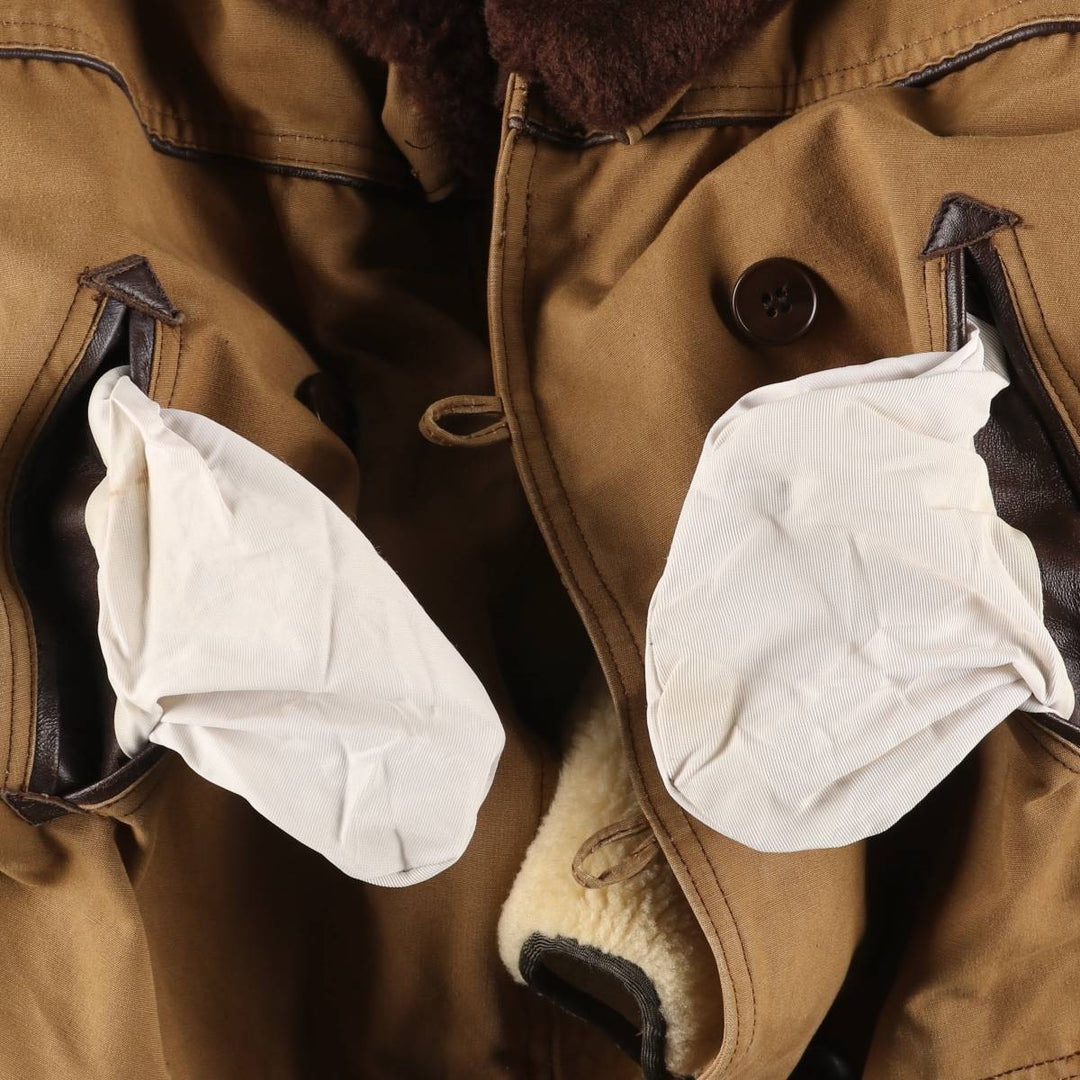 UNKNOWN Canadian Jacket, Boa Jacket, Men's Size Medium, Vintage unclear ocher yellow type Vintage Second Hand