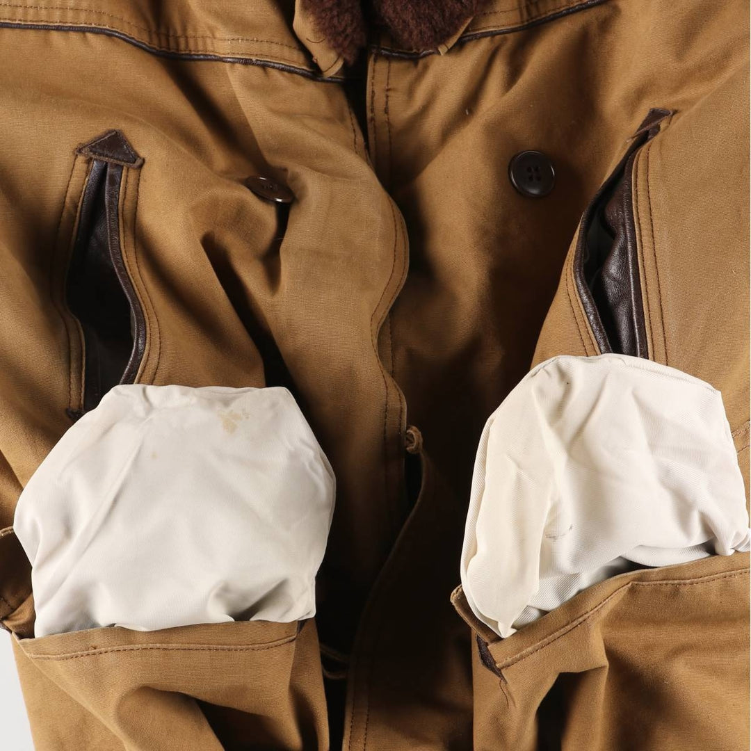 UNKNOWN Canadian Jacket, Boa Jacket, Men's Size Medium, Vintage unclear ocher yellow type Vintage Second Hand