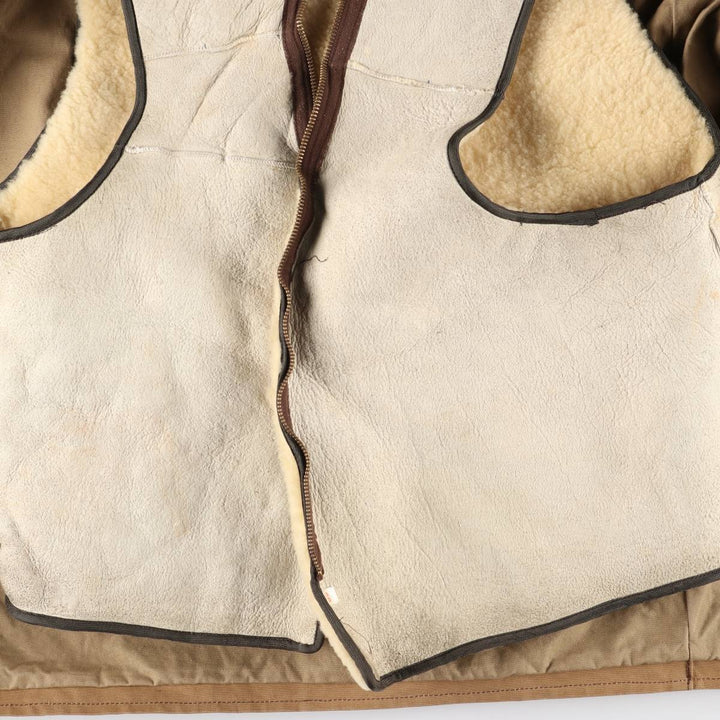 UNKNOWN Canadian Jacket, Boa Jacket, Men's Size Medium, Vintage unclear ocher yellow type Vintage Second Hand