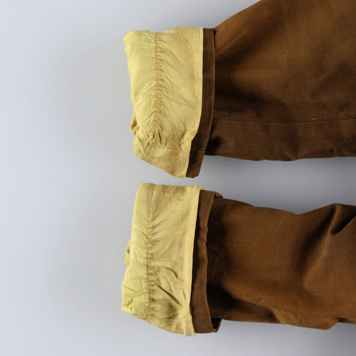 UNKNOWN Vintage Canadian Double-Breasted Jacket with Boa, Size L, Men's unclear Khaki type brown Vintage Second Hand