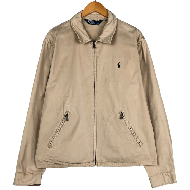 Ralph Lauren POLO by Ralph Lauren Swing Top Sports Jacket Men's L size cotton Beige type Vintage Second Hand