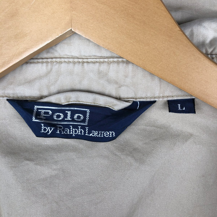 Ralph Lauren POLO by Ralph Lauren Swing Top Sports Jacket Men's L size cotton Beige type Vintage Second Hand