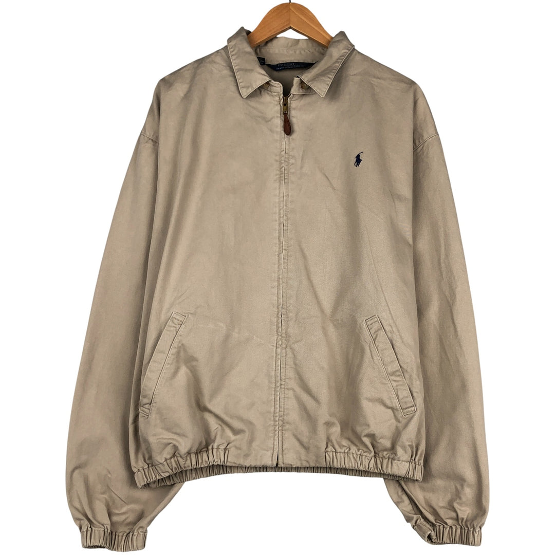 90'S Ralph Lauren POLO by Ralph Lauren Swing Top Sports Jacket Made in USA Men's XL cotton Beige type Vintage Second Hand
