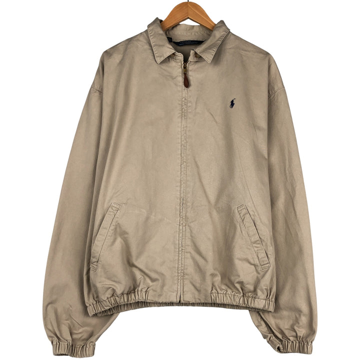 90'S Ralph Lauren POLO by Ralph Lauren Swing Top Sports Jacket Made in USA Men's XL cotton Beige type Vintage Second Hand