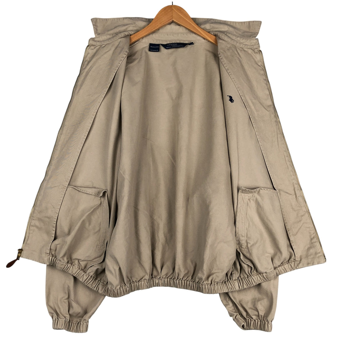 90'S Ralph Lauren POLO by Ralph Lauren Swing Top Sports Jacket Made in USA Men's XL cotton Beige type Vintage Second Hand