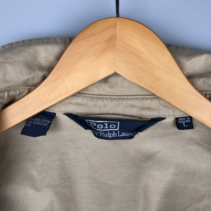 Ralph Lauren POLO by Ralph Lauren Swing Top Sports Jacket Men's L size cotton Beige type Vintage Second Hand