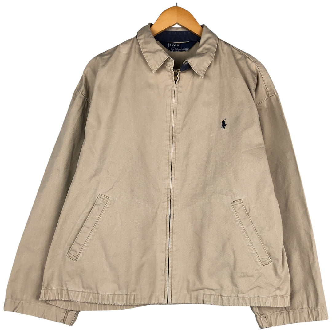Ralph Lauren POLO by Ralph Lauren Swing Top Sports Jacket Men's L size cotton Beige type Vintage Second Hand