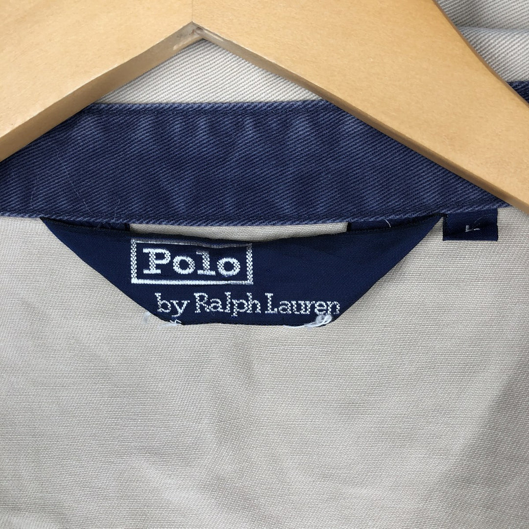 Ralph Lauren POLO by Ralph Lauren Swing Top Sports Jacket Men's L size cotton Beige type Vintage Second Hand