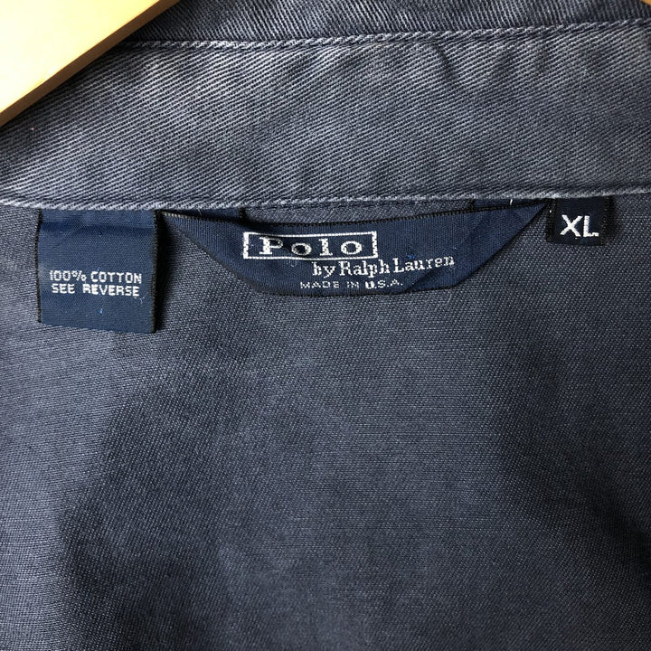 90'S Ralph Lauren POLO by Ralph Lauren Swing Top Sports Jacket Made in USA Men's XL cotton navy blue type Vintage Second Hand