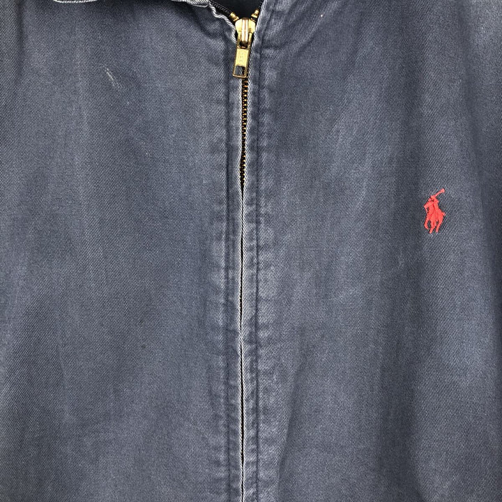 90'S Ralph Lauren POLO by Ralph Lauren Swing Top Sports Jacket Made in USA Men's XL cotton navy blue type Vintage Second Hand