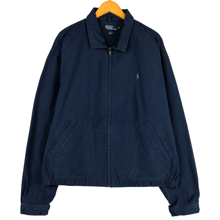 Ralph Lauren POLO by Ralph Lauren Swing Top Sports Jacket Men's XXL cotton Navy blue Vintage Second Hand