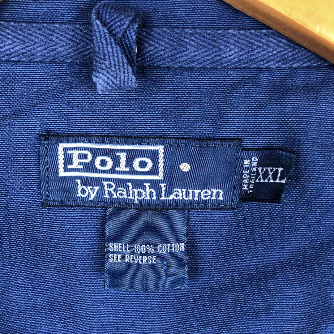 Ralph Lauren POLO by Ralph Lauren Swing Top Sports Jacket Men's XXL cotton Navy blue Vintage Second Hand