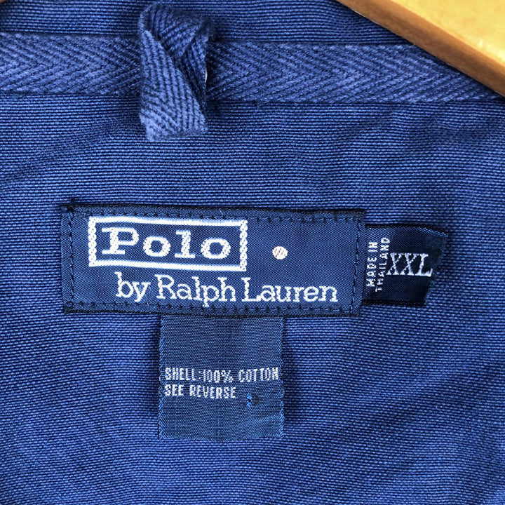 Ralph Lauren POLO by Ralph Lauren Swing Top Sports Jacket Men's XXL cotton Navy blue Vintage Second Hand