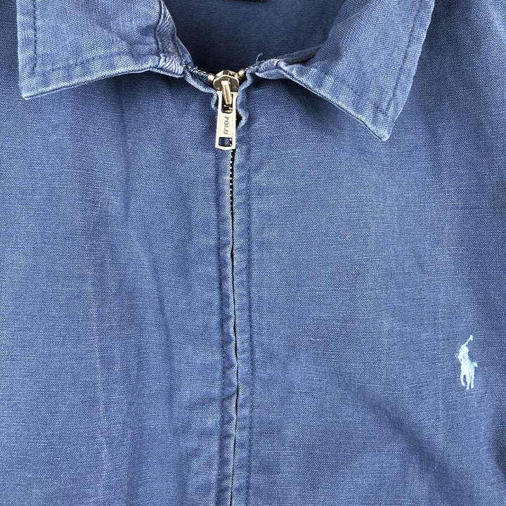 Ralph Lauren POLO by Ralph Lauren Swing Top Sports Jacket Men's XXL cotton Navy blue Vintage Second Hand