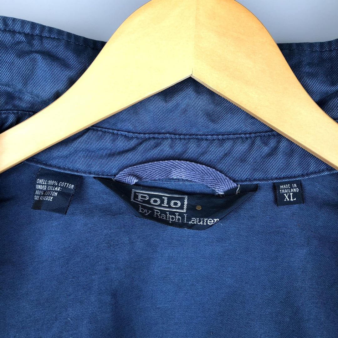 Ralph Lauren POLO by Ralph Lauren Swing Top Sports Jacket Men's XL cotton navy blue type Vintage Second Hand