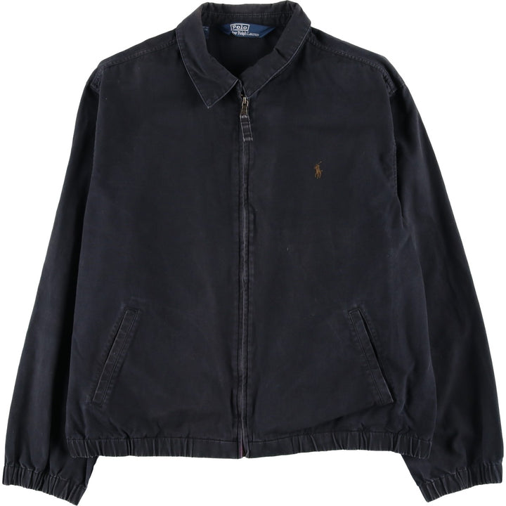 Ralph Lauren POLO by Ralph Lauren Swing Top Sports Jacket Men's L size cotton black type Vintage Second Hand